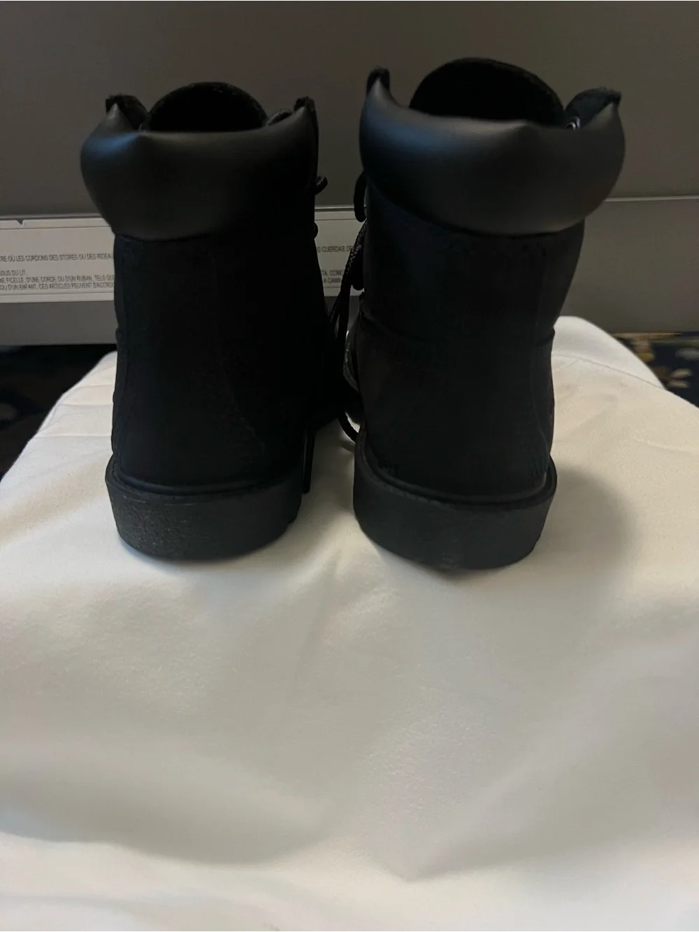Timberland Kids Black Lace-Up Nubuck Boots